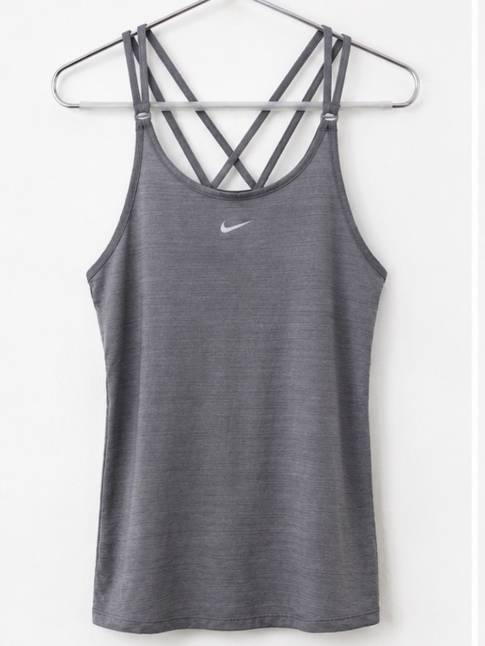 Nike Gray Dri-FIT Strappy Slim-Fit Tank Top